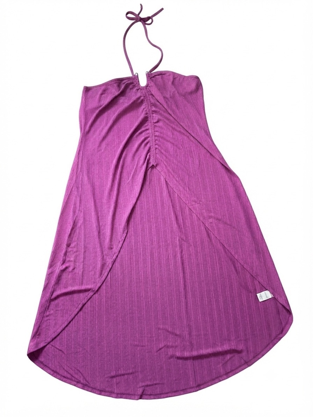 VENUS Lilac Halter Ribbed High-Low Top - Picture 2 of 6